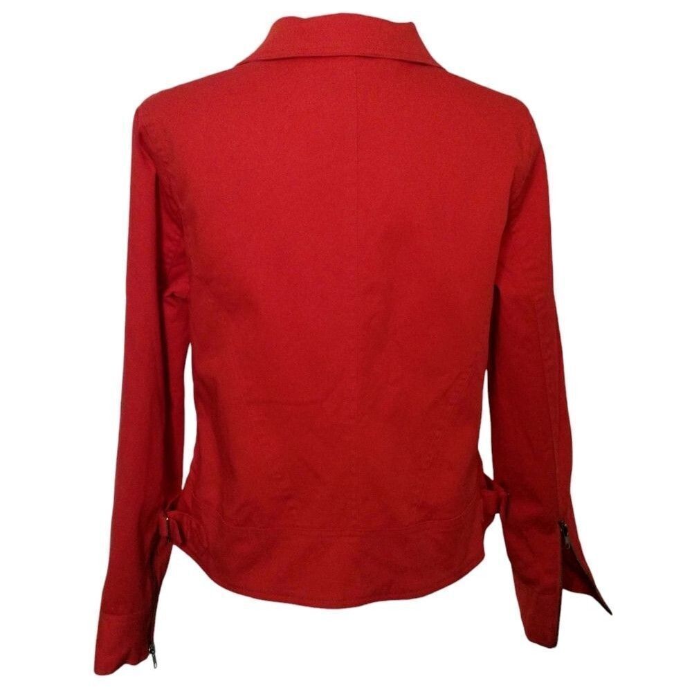 Patrick Christopher Cotton Jacket Orange Moto Sil… - image 3